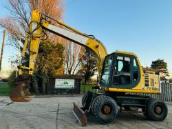 KOMATSU PW130ES 4WD WHEELED EXCAVATOR C/W BLADE 