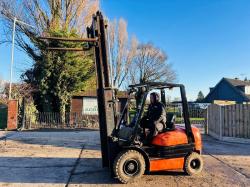 TOYOTA 25 DIESEL FORKLIFT C/W 2 STAGE MAST *VIDEO*