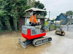 TAKEUCHI TB016 TRACKED EXCAVATOR C/W QUICK HITCH & 3 X BUCKETS *VIDEO*