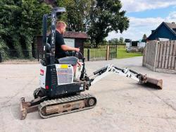 BOBCAT E10 TRACKED EXCAVATOR *YEAR 2018, 3409 HOURS* C/W EXPANDING TRACKS *VIDEO*