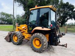 JCB 2CX-U 4WD LOADING SHOVEL C/W REAR LINKAGE, PTO, BUCKET & PALLET TINES *VIDEO*