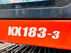 KUBOTA KX183-3 TRACKED EXCAVATOR *ZERO SWING, YEAR 2014* C/W BUCKET *VIDEO*