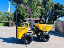 MECALAC TA1 1 TON HIGH TIP DUMPER YEAR 2018 C/W ROLE BAR *VIDEO*