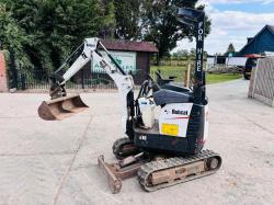 BOBCAT E10 TRACKED EXCAVATOR *YEAR 2018, 3409 HOURS* C/W EXPANDING TRACKS *VIDEO*