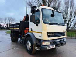 DAF LF55.220 4X2 TIPPER LORRY C/W ATLAS 92.2 CRANE *VIDEO*