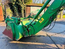 JOHN DEERE 6210 4WD TRACTOR C/W FRONT LOADER BUCKET & MUCK GRAB 