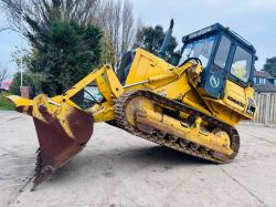 KOMATSU D41S-3 TRACKED DROTT C/W THREE IN ONE BUCKET *VIDEO*