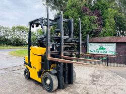 YALE GLP35VX FORKLIFT *YEAR 2018, HIGH RISED CABIN* C/W TINE POSITIONER *VIDEO*