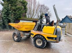 WACKER NEUSON 3001 4WD SWIVEL TIP DUMPER C/W ROLE BAR *VIDEO*