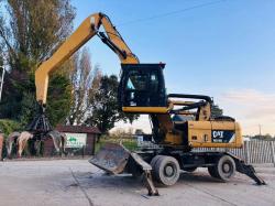  CATERPILLAR M318DMH HIGH RISE CABIN MATERIAL HANDLER *YEAR 2012* VIDEO *