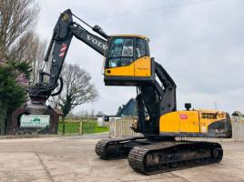 VOLVO EC210L HIGH RISE CABIN TRACKED EXCAVATOR C/W SELECTOR GRAB *VIDEO*