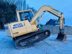 KOMATSU PC60 TRACKED EXCAVATOR *C/W BUCKET*VIDEO*