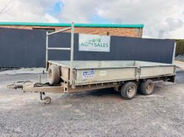 IFOR WILLIAMS 14FT 6 TWIN AXLE PLANT TRAILER *C/W LOADING RAMP*VIDEO*