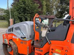 HAMM HD12 DOUBLE DRUM ROLLER *YEAR 2016, 1500 HOURS* C/W ROLE BAR *VIDEO*