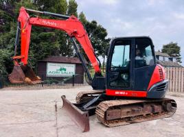 KUBOTA KX183-3 TRACKED EXCAVATOR *ZERO SWING, YEAR 2014* C/W BUCKET *VIDEO*