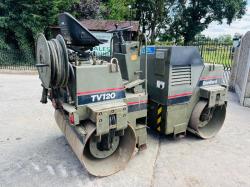 BENFORD TV120 DOUBLE DRUM ROLLER C/W HYDRAULIC POWER PACK & BREAKER 