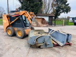 CASE 410 SKIDSTEER *912 HOURS, 1 OWNER FROM NEW* C/W SWEEPER, PLOW, BUCKET *VIDEO*