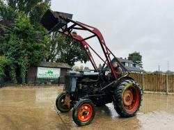 FORDSON E27N TRACTOR C/W PERKINS P6 ENGINE, FRONT LOADER & WINCH *NO VAT, VIDEO*