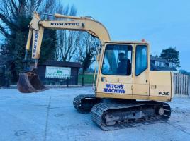 KOMATSU PC60 TRACKED EXCAVATOR *C/W BUCKET*VIDEO*