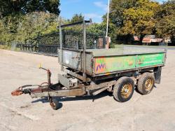 IFOR WILLIAMS TWIN AXLE TIPPING TRAILER C/W DROP SIDES 