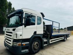 SCANIA P230 4X2 FLAT BED LORRY C/W ATLAS 92.2-A2 CRANE *YEAR 2015* VIDEO *