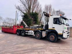 VOLVO FM DOUBLE DRIVE HOOK LOADER LORRY *YEAR 2013, MOT'D MARCH 2025* C/W SKIP 