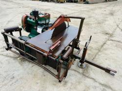 TOWBALE SAW BENCH C/W LISTER SR3A22 ENGINE 