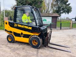 JCB TLT25D TELETRUCK C/W PALLET TINES & FULLY GLAZED CABIN