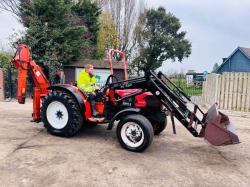 GOLDINE STAR 75 4WD TRACTOR C/W FRONT LOADER & BACK ACTOR 