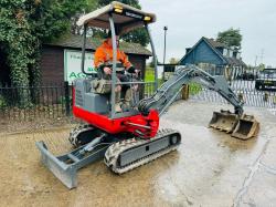 TAKEUCHI TB016 TRACKED EXCAVATOR C/W QUICK HITCH & 3 X BUCKETS *VIDEO*