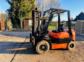 TOYOTA 25 DIESEL FORKLIFT C/W 2 STAGE MAST *VIDEO*