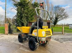 WACKER NEUSON 1501 4WD SWIVEL TIP DUMPER*1763 HOURS* C/W ROLE BAR *VIDEO*