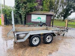 INDESPENSION TWIN AXLE PLANT TRAILER C/W LOADING RAMP *VIDEO*