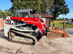 TAKEUCHI TL8 TRACKED SKIDSTEER *YEAR 2015, 3519 HOURS* C/W BUCKET *VIDEO*