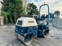 BENFORD TV1200 DOUBLE DRUM ROLLER *1902 HOURS* C/W KUBOTA ENGINE & ROLE BAR *VIDEO*