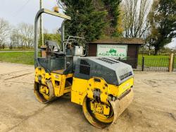 BOMAG BW120 AD-3 DOUBLE DRUM ROLLER *1484 HOURS* C/W ROLE BAR *VIDEO*