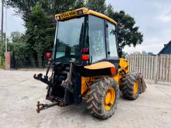 JCB 2CX-U 4WD LOADING SHOVEL C/W REAR LINKAGE, PTO, BUCKET & PALLET TINES *VIDEO*