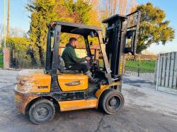 SAMUK H30D DIESEL FORKLIFT *CONTAINER SPEC* C/W PALLET TINES *VIDEO*