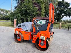 HAMM HD12 DOUBLE DRUM ROLLER *YEAR 2016, 1500 HOURS* C/W ROLE BAR *VIDEO*