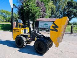 MECALAC TA1 1 TON HIGH TIP DUMPER YEAR 2018 C/W ROLE BAR *VIDEO*