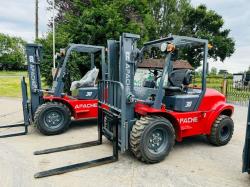 UNUSED APACHE FR30 ROUGH TERRIAN 4WD FORKLIFT *YEAR 2024, ONLY 2 LEFT* VIDEO*