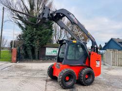 THOMAS 205 TURBO VERTICLE LIFT SKIDSTEER *HIGH FLOW* C/W PALLET TINES *VIDEO*