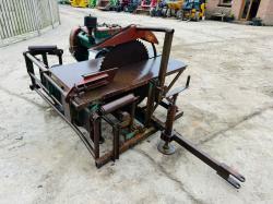 TOWBALE SAW BENCH C/W LISTER SR3A22 ENGINE 