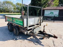 IFOR WILLIAMS TWIN AXLE TIPPING TRAILER C/W DROP SIDES 