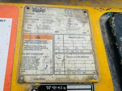  YALE GLP20 FORKLIFT *CONTAINER SPEC* C/W PALLET TINES & SIDE SHIFT *VIDEO*