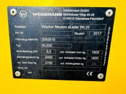 WACKER NEUSON WL20E 4WD ELECTRIC LOADING SHOVEL *YEAR 2017* C/W PALLET TINES 