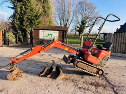 KUBOTA K008-3 TRACKED EXCAVATOR *YEAR 2016, 685 HOURS* C/W 4 X BUCKETS