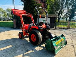 KUBOTA STV40 COMPACT TRACTOR *YEAR 2008* C/W ROTAVATOR, LOADER & BUCKET 