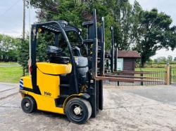 YALE GLP35VX FORKLIFT *YEAR 2018, HIGH RISED CABIN* C/W TINE POSITIONER *VIDEO*