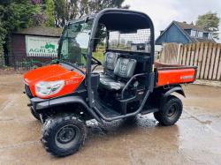 KUBOTA RTVX900 4WD UTV *YEAR 2014, ROAD REGISTERED * C/W HYDRAULIC TIP *VIDEO*